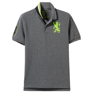 Giordano Men Polo Shirt Men Embroidered 3D Lion Multi Color Polo Men Embroidery Contrast Color Polo Fashion Camisa Polo
