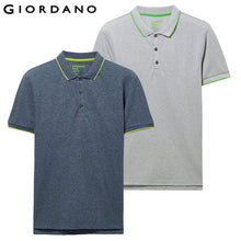 Load image into Gallery viewer, Giordano Men Polo Shirt 2-Pack Pique Slim Mens Polos Button Placket Short Sleeve Polo Shirt Homme De Marque Solid Summer