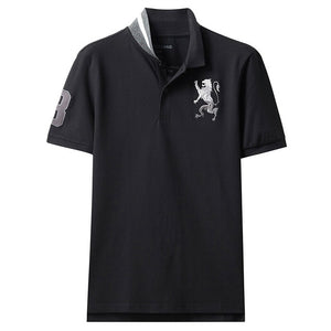 Giordano Men Polo Shirt Men Embroidered 3D Lion Multi Color Polo Men Embroidery Contrast Color Polo Fashion Camisa Polo