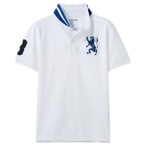 Giordano Men Polo Shirt Men Embroidered 3D Lion Multi Color Polo Men Embroidery Contrast Color Polo Fashion Camisa Polo