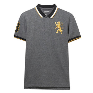 Giordano Men Polo Shirt Men Embroidered 3D Lion Multi Color Polo Men Embroidery Contrast Color Polo Fashion Camisa Polo