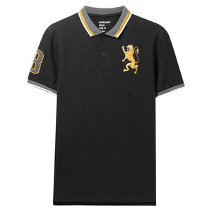 Giordano Men Polo Shirt Men Embroidered 3D Lion Multi Color Polo Men Embroidery Contrast Color Polo Fashion Camisa Polo
