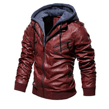 Load image into Gallery viewer, Mens Leather Jackets 2019 Winter New Casual Motorcycle PU Jacket Biker Leather Coats European Windbreaker Genuine Leather Jacket