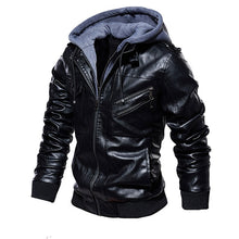 Load image into Gallery viewer, Mens Leather Jackets 2019 Winter New Casual Motorcycle PU Jacket Biker Leather Coats European Windbreaker Genuine Leather Jacket